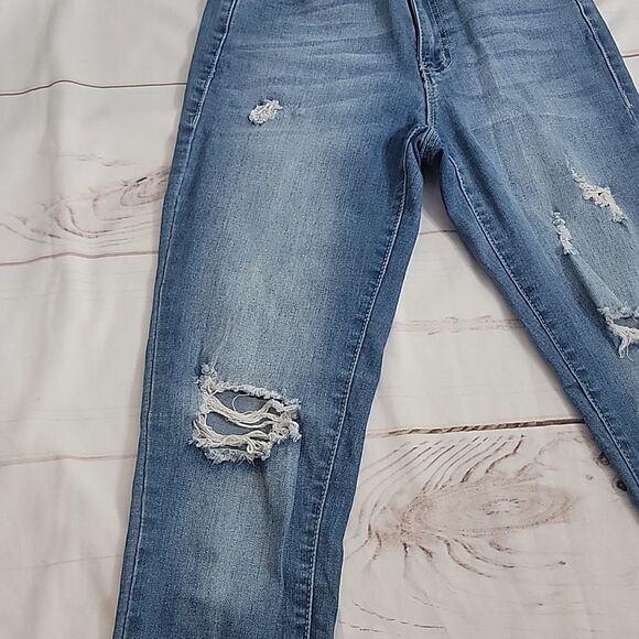 WOMENS Nature Denim Jeans Size 3 Or 25 In The Estillo Fit High Waisted Rolled - Picture 7 of 8
